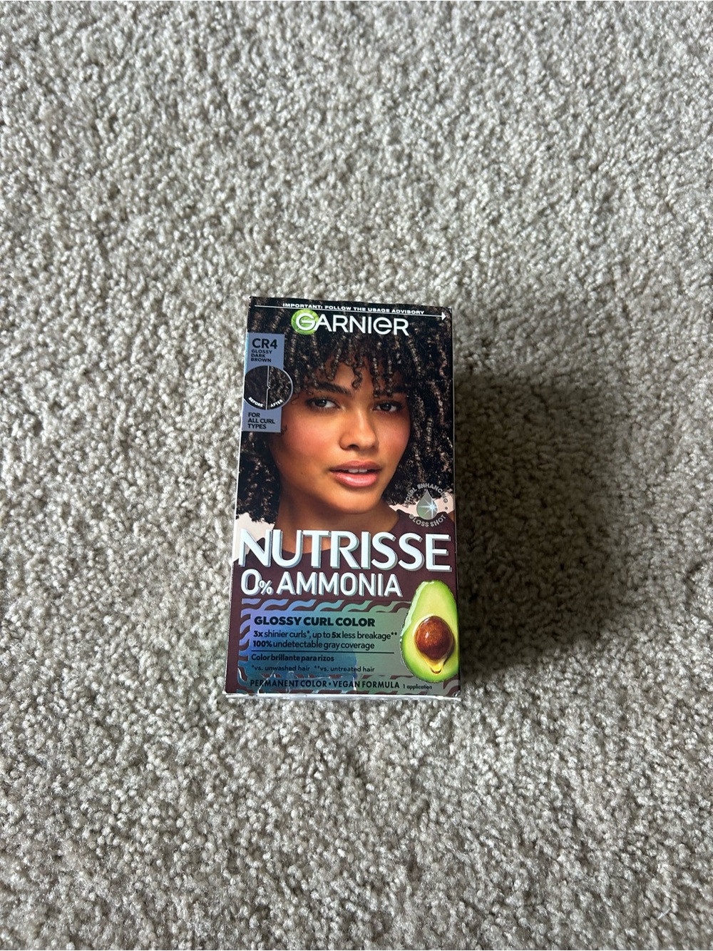 Garnier Nutrisse Glossy Curl Color CR4 - Rich Dark Brown